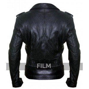 Ryan Gosling Black Biker Leather Jacket